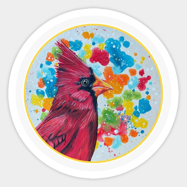 Cardinal Hope by Kris Morse Sticker by KrissyK